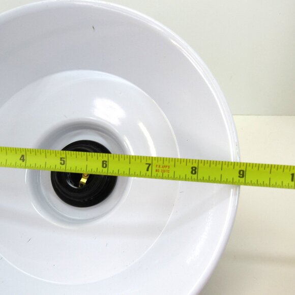 Light Pendant Black Matte Metal Light Cover Retro Style Ceiling Mount 9" Across - Picture 4 of 8